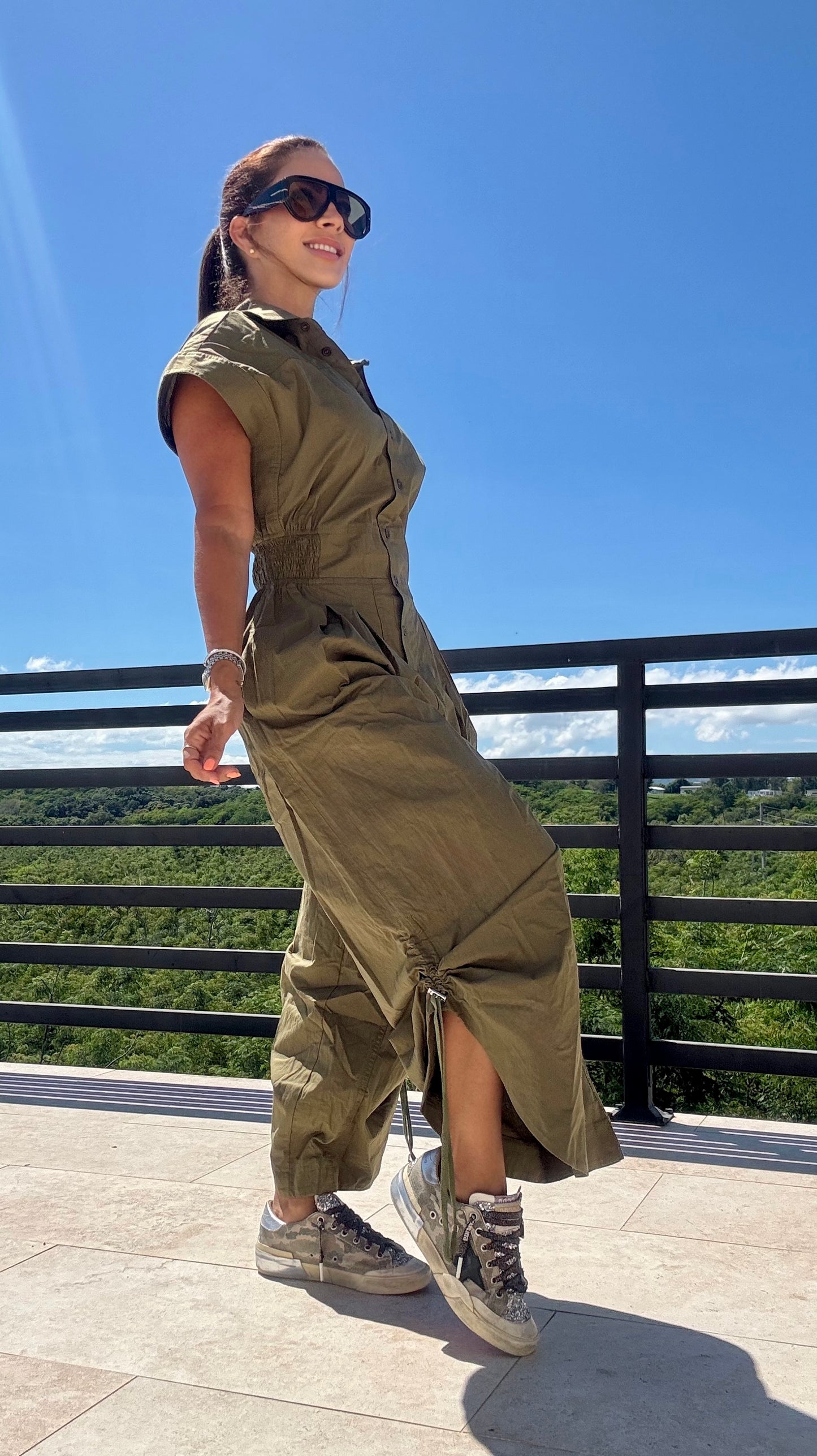 Olive Luxe Utility Jumpsuit