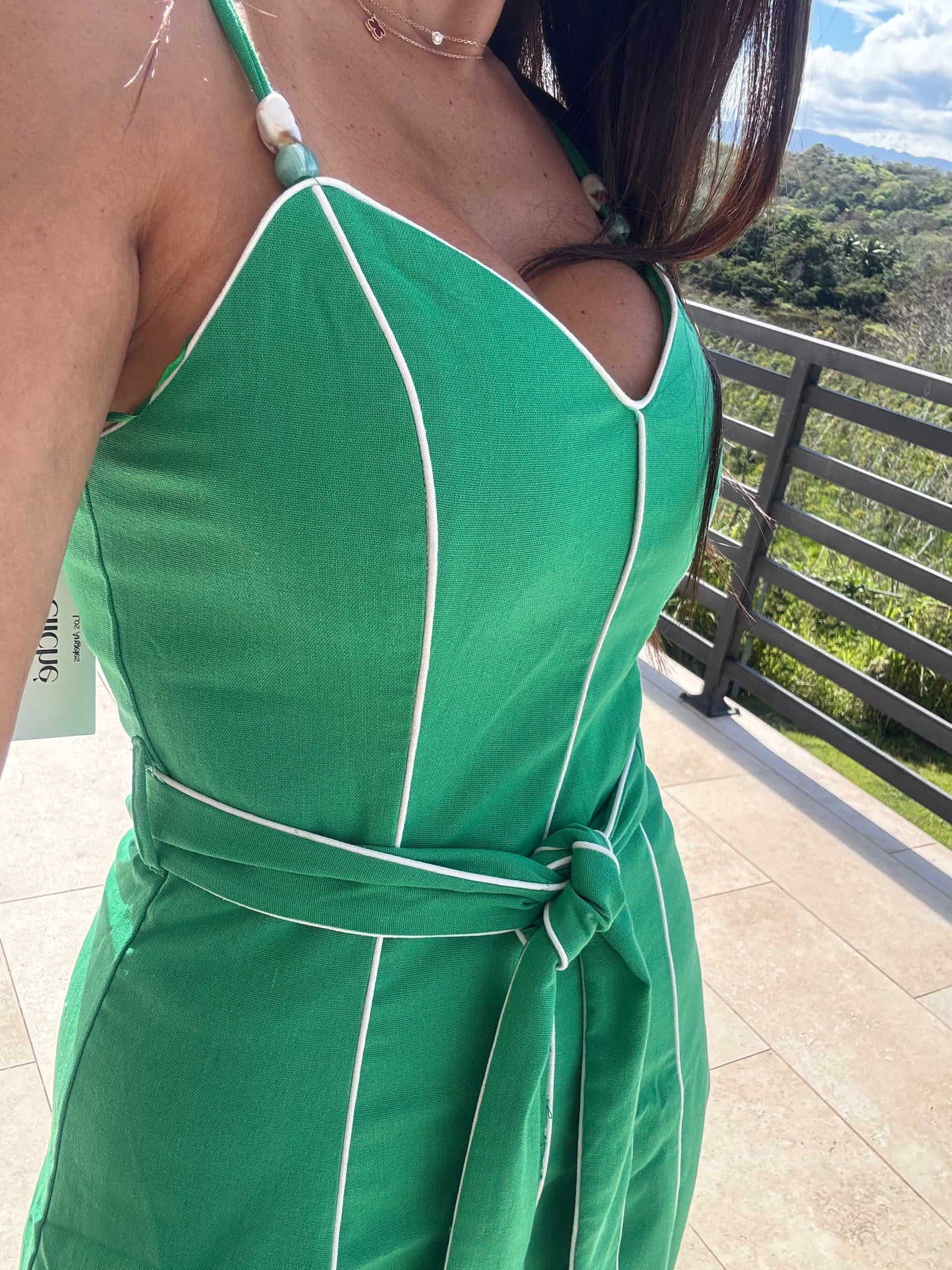 Green Knit Midi Dress