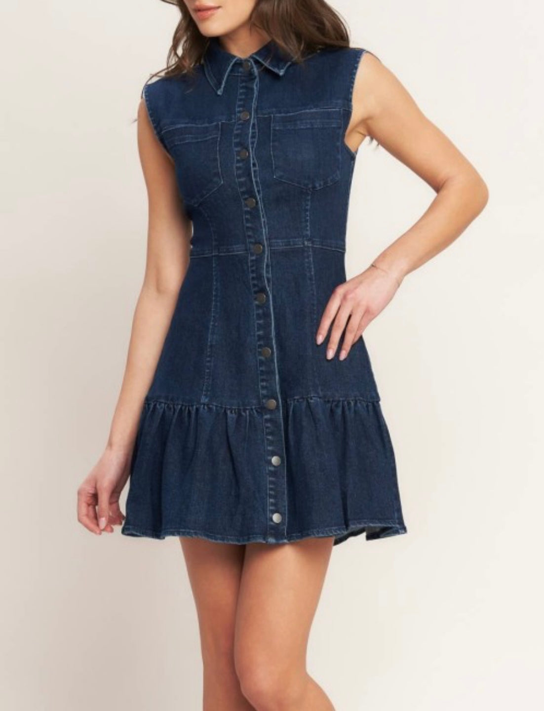 Denim Grace Button Dress