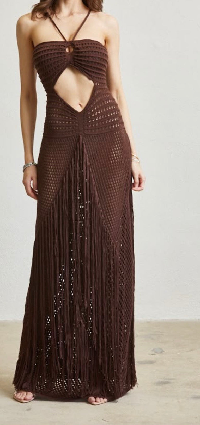 Vestido Cocoa Fringe Maxi