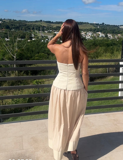 Corset Strapless Dress Glam