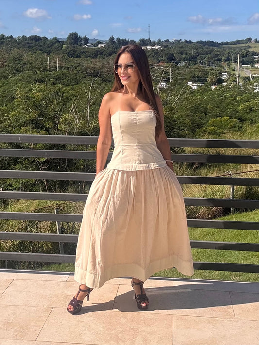 Corset Strapless Dress Glam