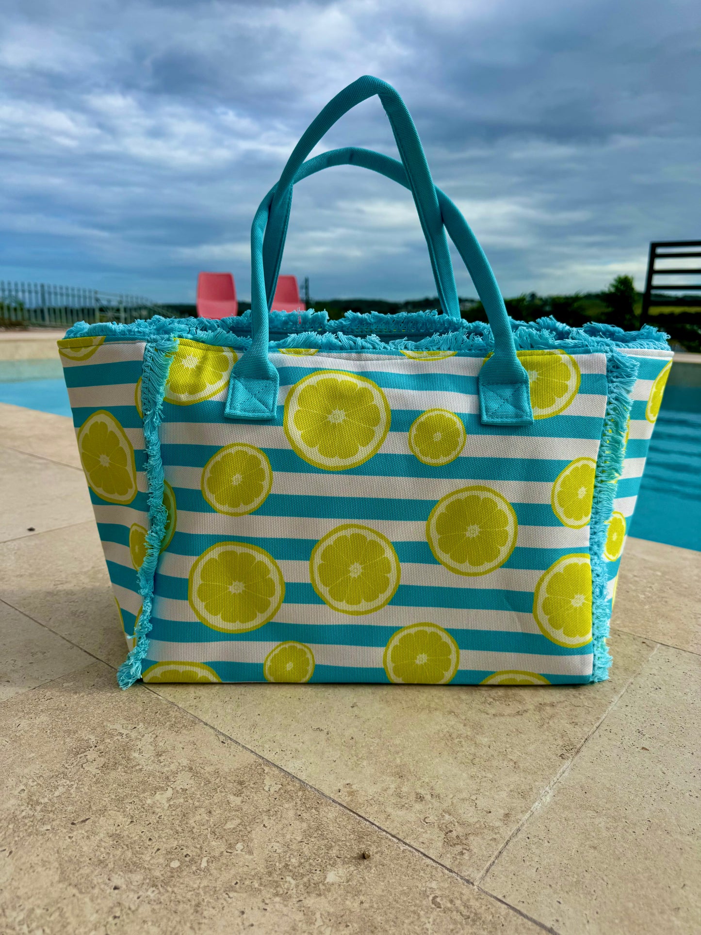 Lemon Glam Beach Tote 🍋