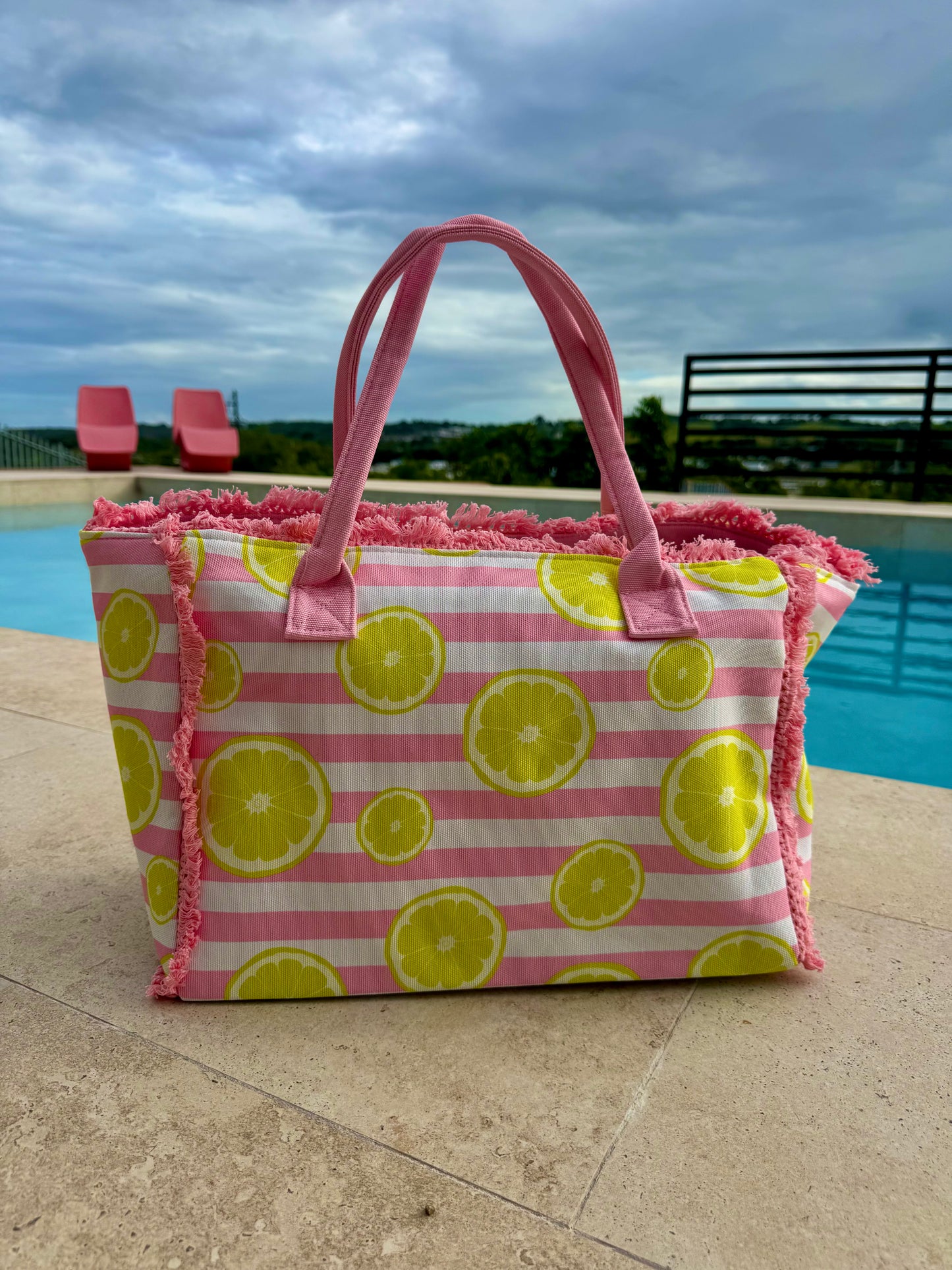 Lemon Glam Beach Tote 🍋