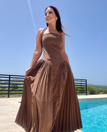 🤎 Mocha Elegance Maxi Dress
