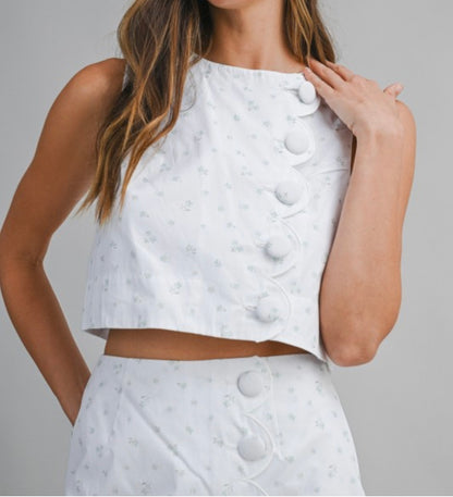 Cloud Blossom Pant Set Skirt