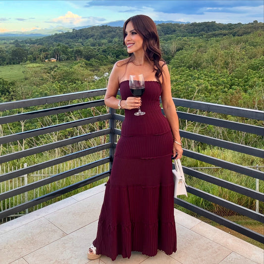 Wine Merlot Dress