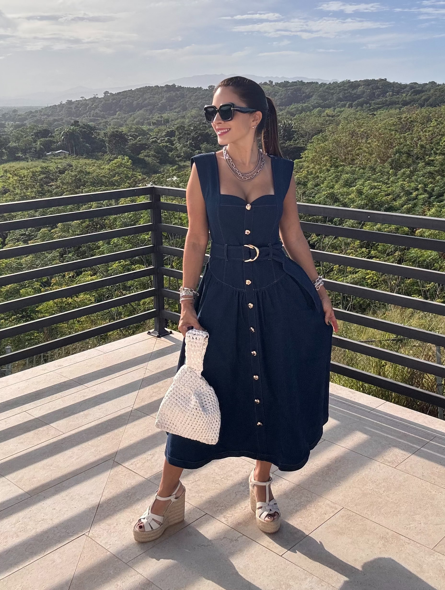 Clau Denim Midi Dress