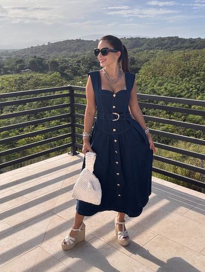 Clau Denim Midi Dress