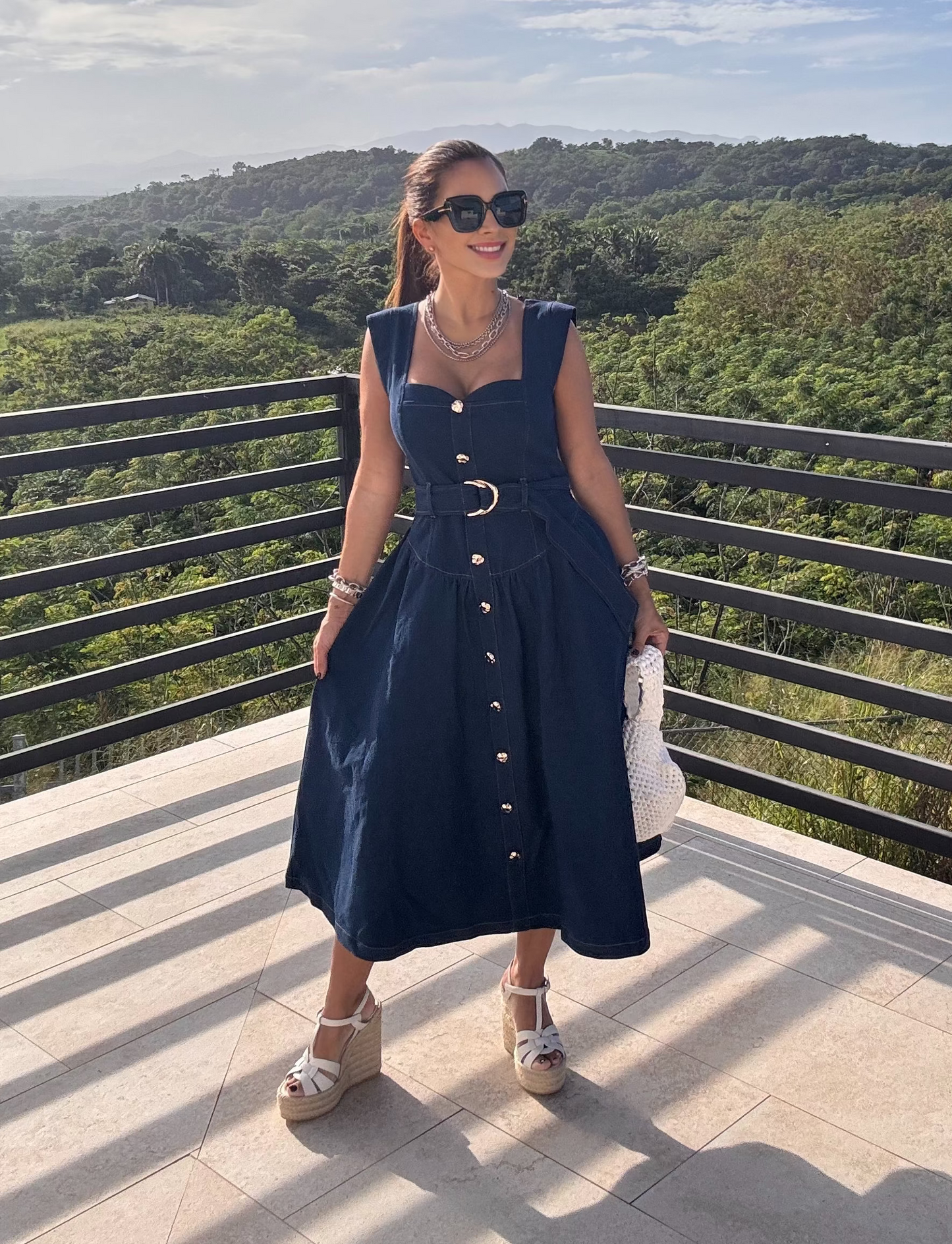 Clau Denim Midi Dress