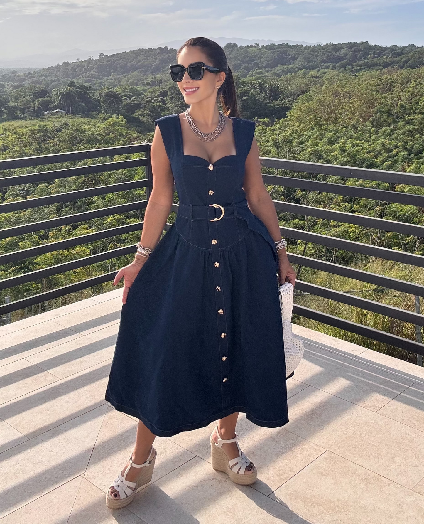 Clau Denim Midi Dress