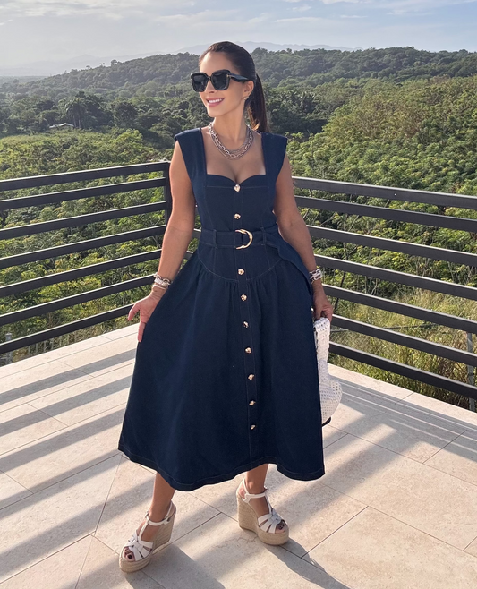 Clau Denim Midi Dress