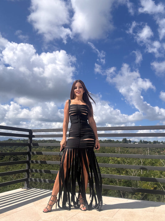 Bandage Maxi Dress Black