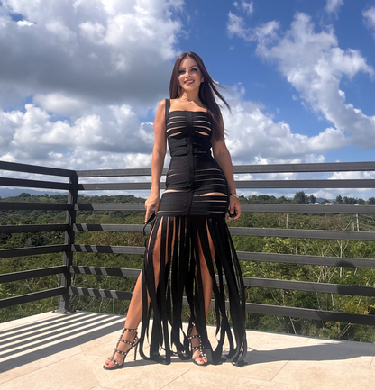 Bandage Maxi Dress Black