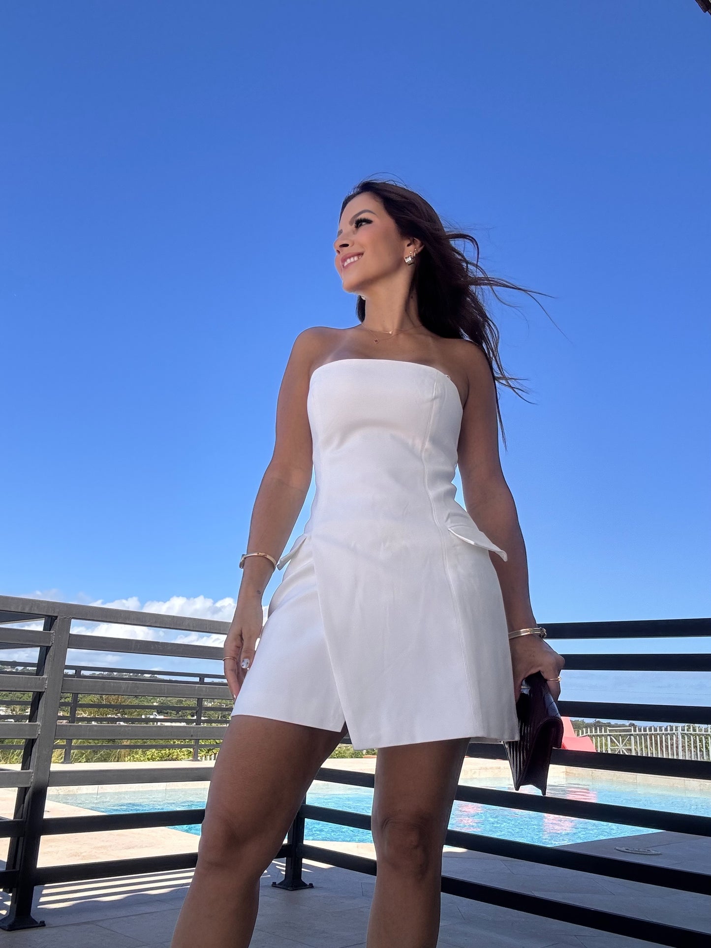 White Chic Mini Dress – Glam Edition