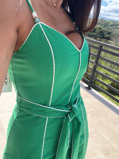 Green Knit Midi Dress
