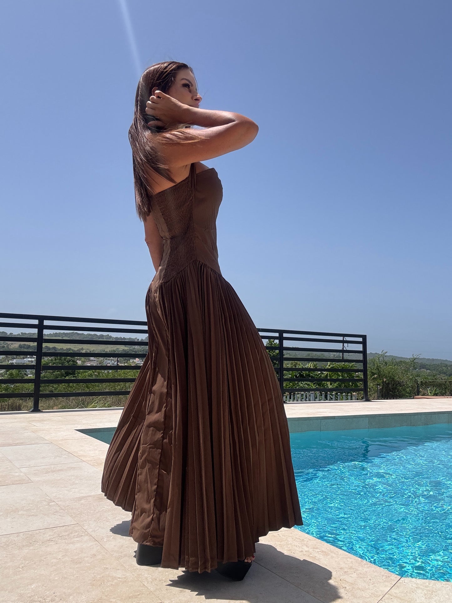🤎 Mocha Elegance Maxi Dress